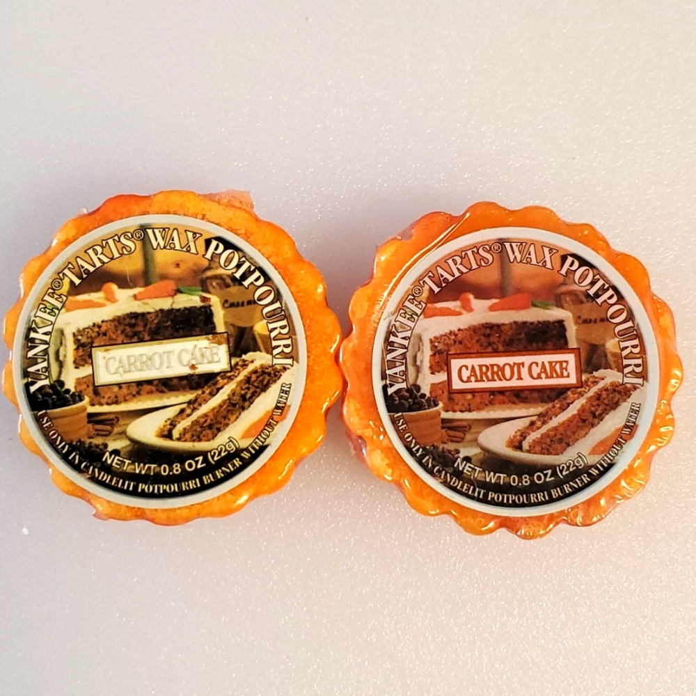 2 Carrot Cake Yankee Candle potpourri wax tarts NIP loose wrap read below